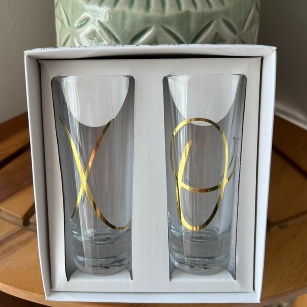 Hallmark Set of 2 X&O Shot Glasses